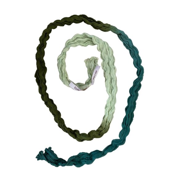NADA White Blue Green Gauze Crinkle Scarf - Picture 3 of 6